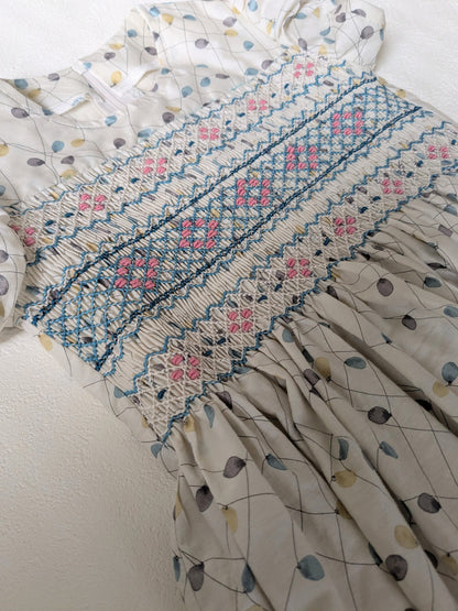 リバティスモッキング刺繍のワンピース　　　110size　【sold out】