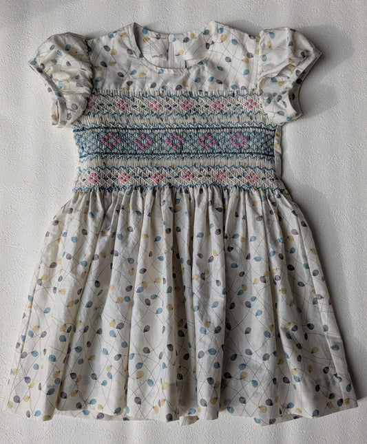 リバティスモッキング刺繍のワンピース　　　110size　【sold out】